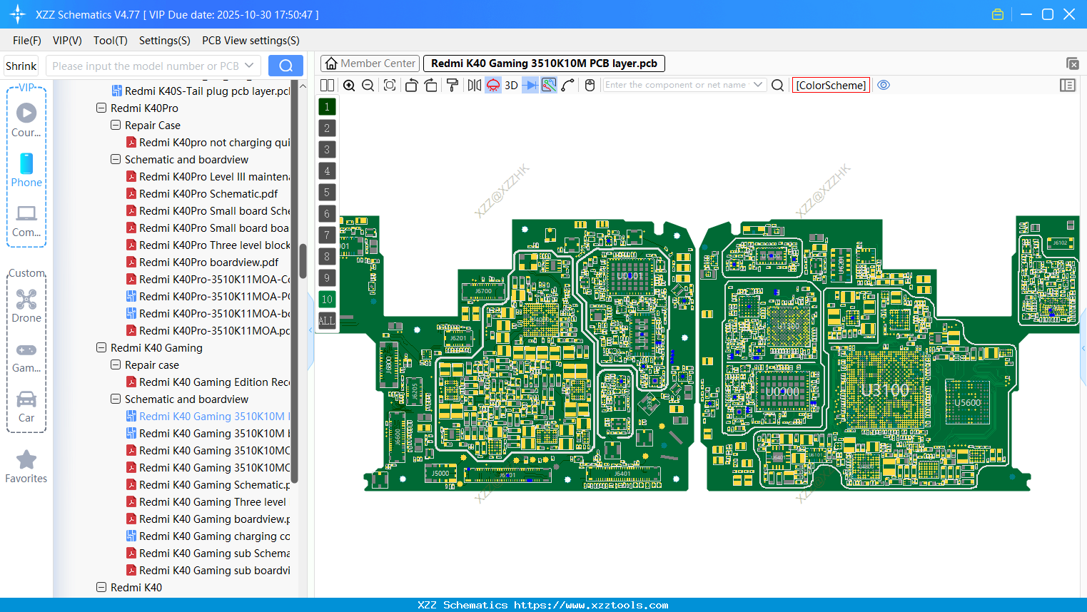Xiaomi Redmi K40 Gaming 3510K10M PCB Layer